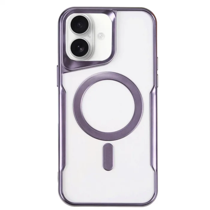 İphone 16 Kılıf Boyi Magsafe Silikon Kapak - Derin Mor