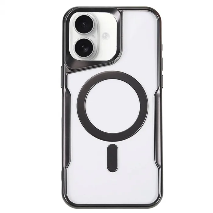 İphone 16 Kılıf Boyi Magsafe Silikon Kapak - Siyah