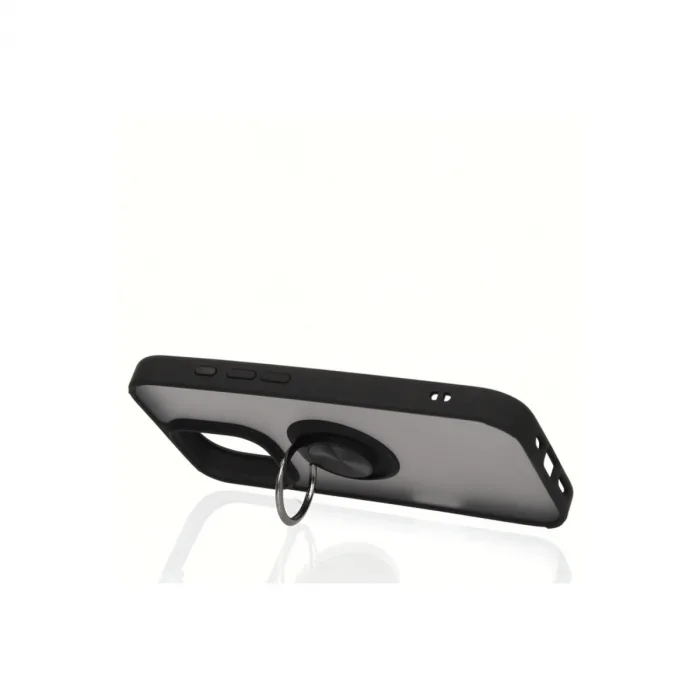 İphone 16 Kılıf Montreal Yüzüklü Silikon Kapak - Kırmızı
