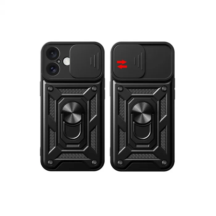 İphone 16 Kılıf Pars Lens Yüzüklü Silikon - Yeşil