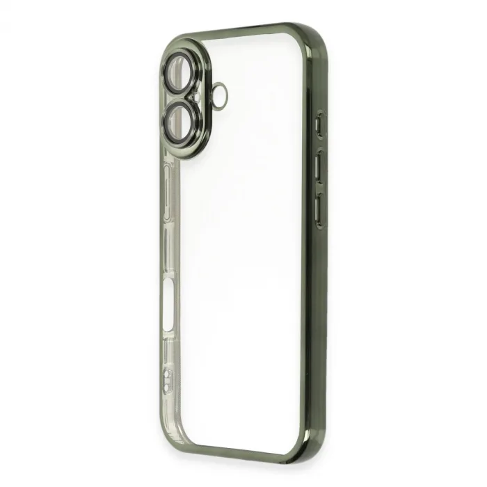 İphone 16 Kılıf Razer Lensli Silikon - Yeşil