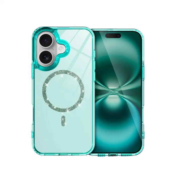 İphone 16 Live Diamond Magsafe Kapak - Yeşil