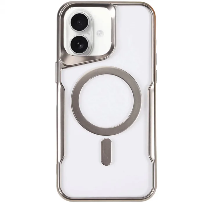 İphone 16 Plus Kılıf Boyi Magsafe Silikon Kapak - Gümüş