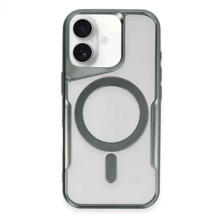 İphone 16 Plus Kılıf Boyi Magsafe Silikon Kapak - Yeşil