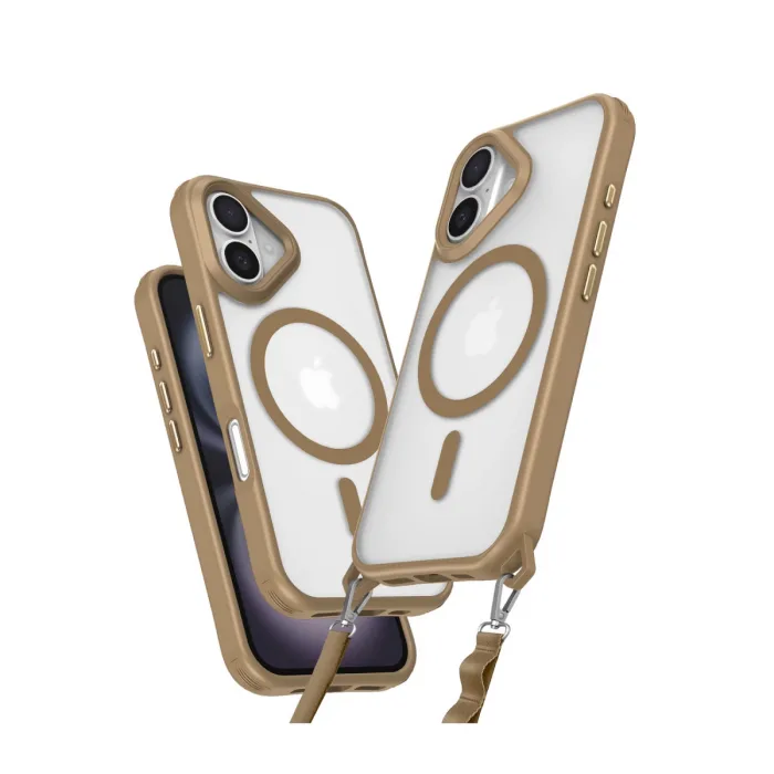 İphone 16 Plus Kılıf Enka Magsafe Silikon Kılıf - Desert