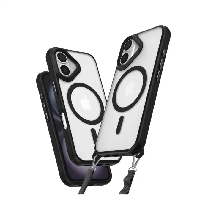 İphone 16 Plus Kılıf Enka Magsafe Silikon Kılıf - Siyah