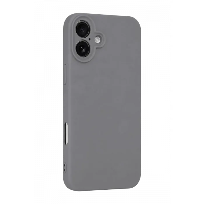 İphone 16 Plus Kılıf First Silikon - Gri