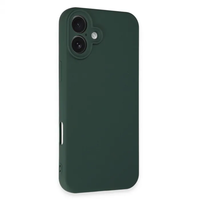 İphone 16 Plus Kılıf First Silikon - Koyu Yeşil