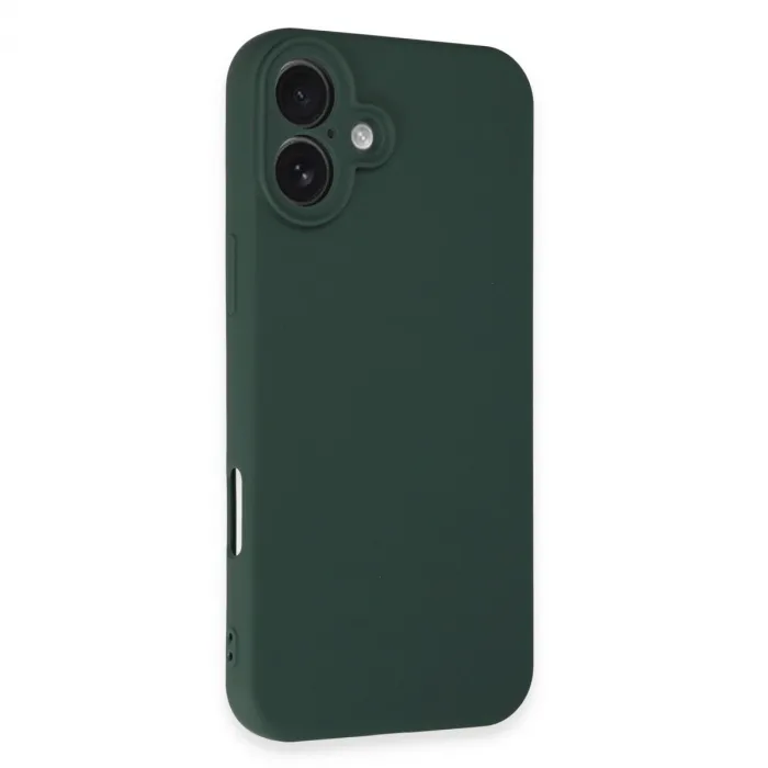 İphone 16 Plus Kılıf First Silikon - Koyu Yeşil