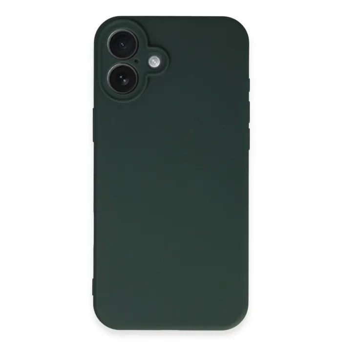 İphone 16 Plus Kılıf First Silikon - Koyu Yeşil