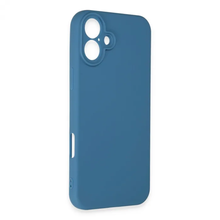 İphone 16 Plus Kılıf First Silikon - Mavi