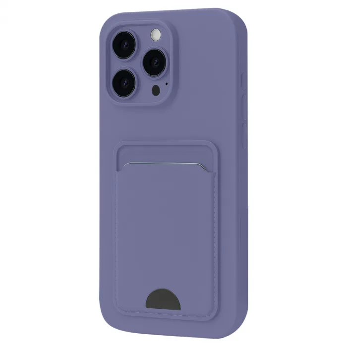 İphone 16 Plus Kılıf Kelvin Kartvizitli Silikon - Lila