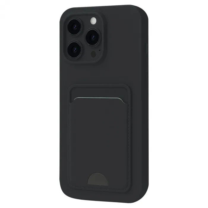 İphone 16 Plus Kılıf Kelvin Kartvizitli Silikon - Siyah