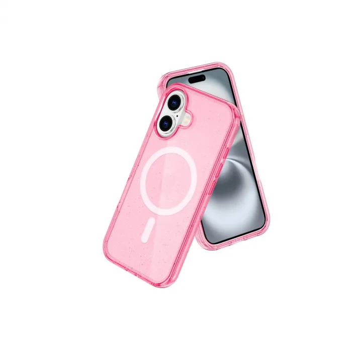 İphone 16 Plus Kılıf  Magsafe Kapak - Pembe