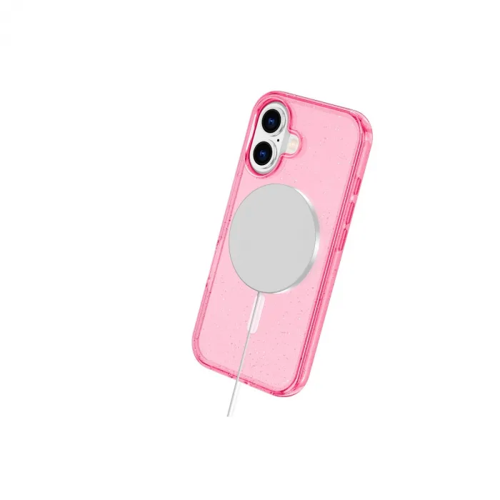 İphone 16 Plus Kılıf  Magsafe Kapak - Pembe