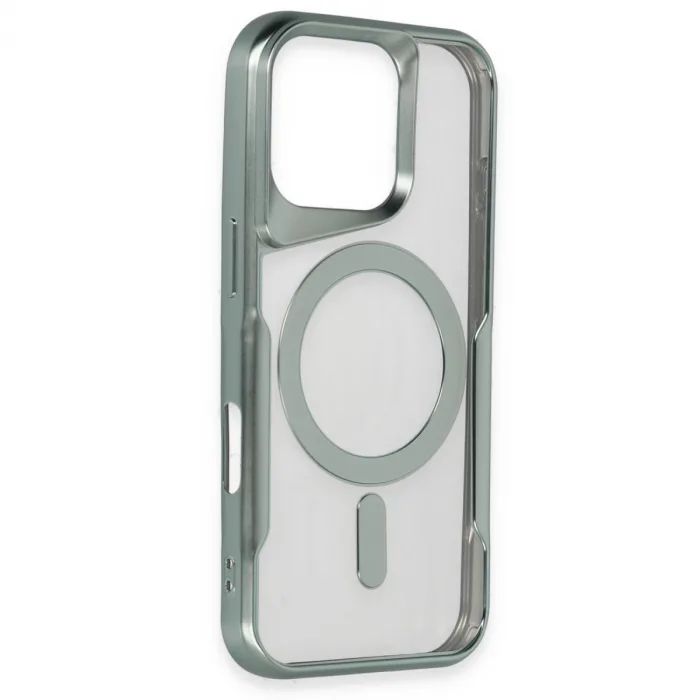 İphone 16 Pro Kılıf Boyi Magsafe Silikon Kapak - Yeşil