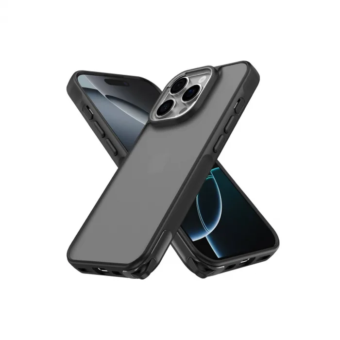 İphone 16 Pro Kılıf Elegant Kapak - Siyah