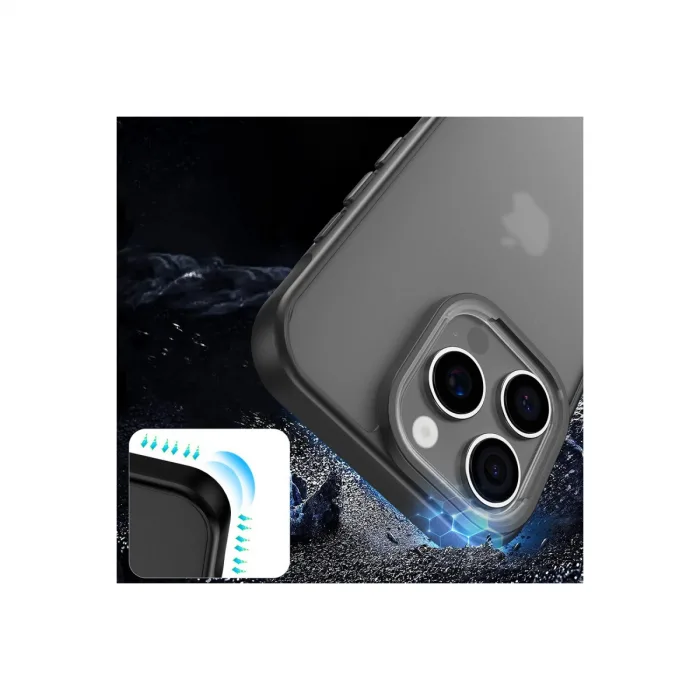 İphone 16 Pro Kılıf Elegant Kapak - Siyah