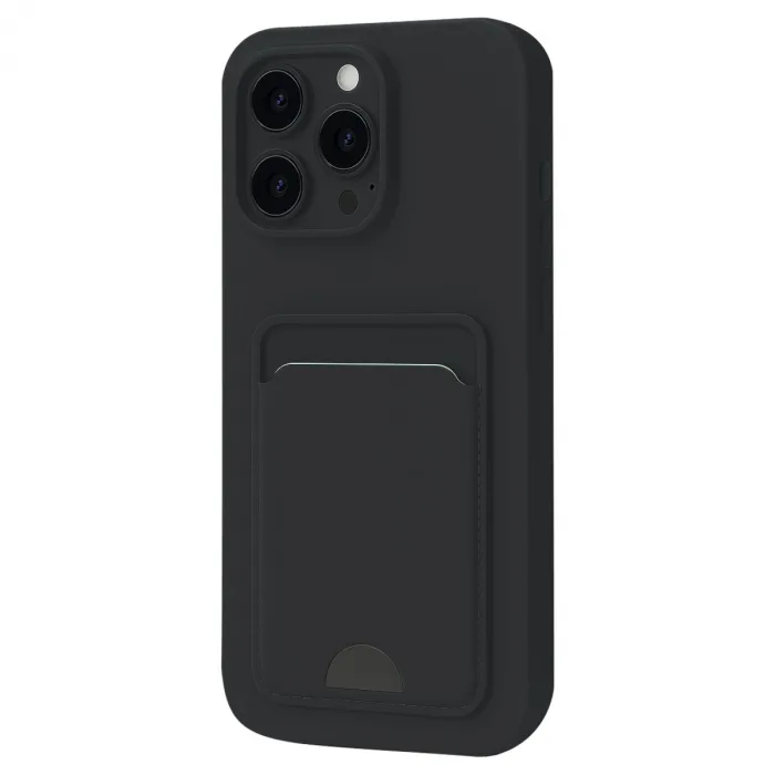 İphone 16 Pro Kılıf Kelvin Kartvizitli Silikon - Siyah