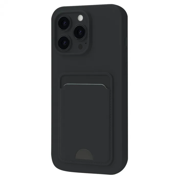 İphone 16 Pro Kılıf Kelvin Kartvizitli Silikon - Siyah