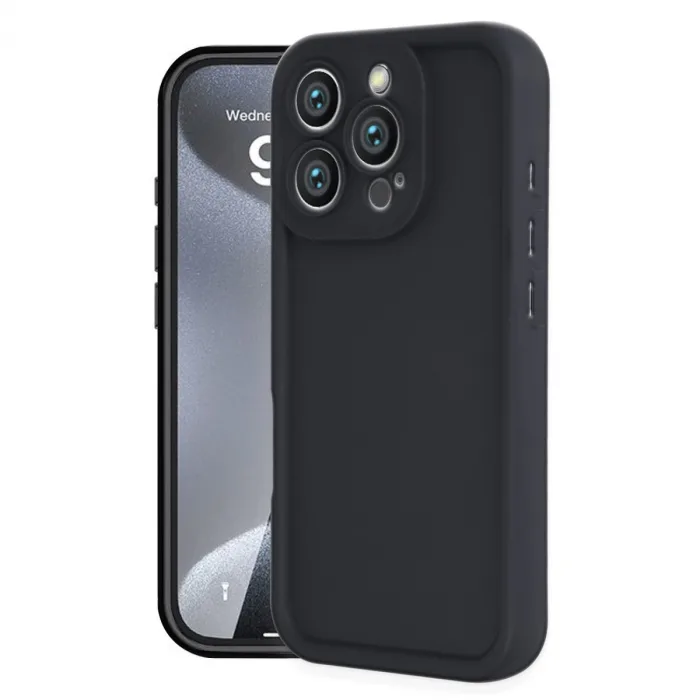 İphone 16 Pro Kılıf Viera Silikon - Siyah