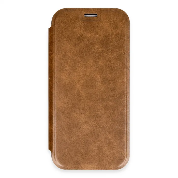 İphone 16 Pro Max Kılıf Flip Cover - Taba
