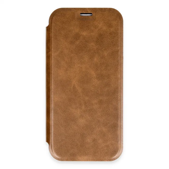 İphone 16 Pro Max Kılıf Flip Cover - Taba