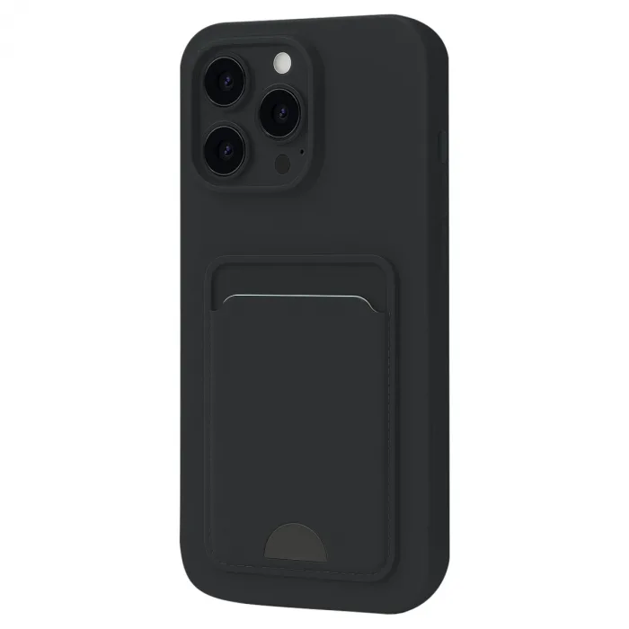 İphone 16 Pro Max Kılıf Kelvin Kartvizitli Silikon - Siyah