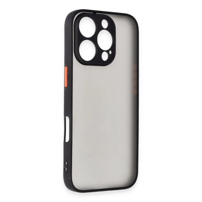 İphone 16 Pro Max Kılıf Montreal Silikon Kapak - Siyah