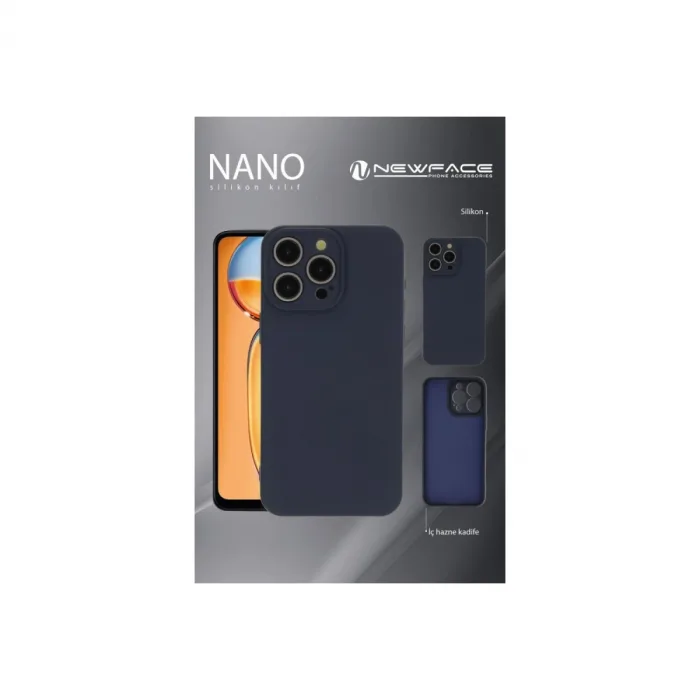 İphone 16 Pro Max Kılıf Nano İçi Kadife Silikon - Mavi