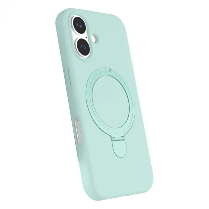 İphone 16 Regal Magsafe Standlı Kapak - Su Yeşili