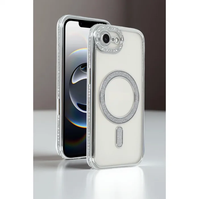 İphone 16e Joke Simli Magneticsafe Kılıf - Mavi