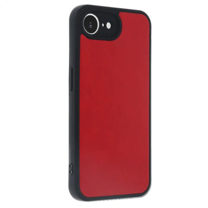 İphone 16e Kılıf Aras Deri Kapak - Kırmızı