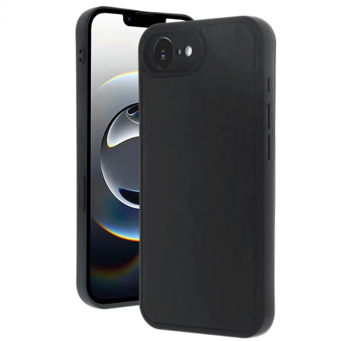 İphone 16e Kılıf Aras Deri Kapak - Siyah