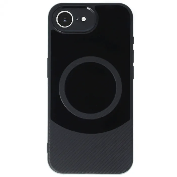 İphone 16e Kılıf Maya Karbon Kapak - Siyah