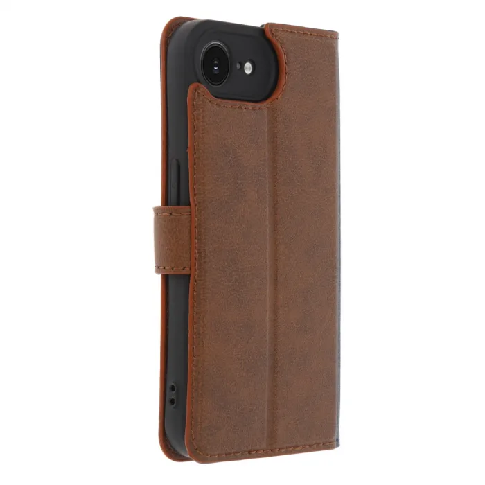 İphone 16e Kılıf Trend S Plus Kapaklı Kılıf - Taba