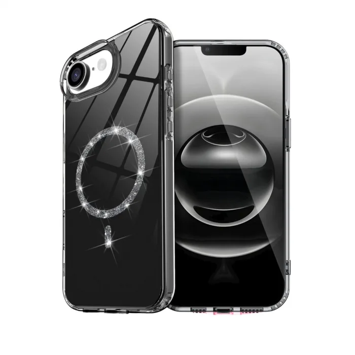 İphone 16e Live Diamond Magsafe Kapak - Siyah