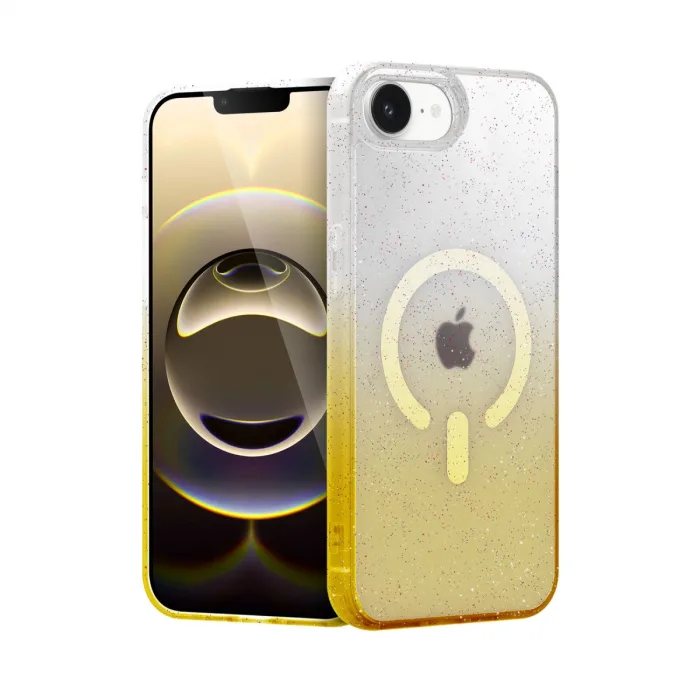 İphone 16e Pummel Shiny Magsafe Kapak - Gold