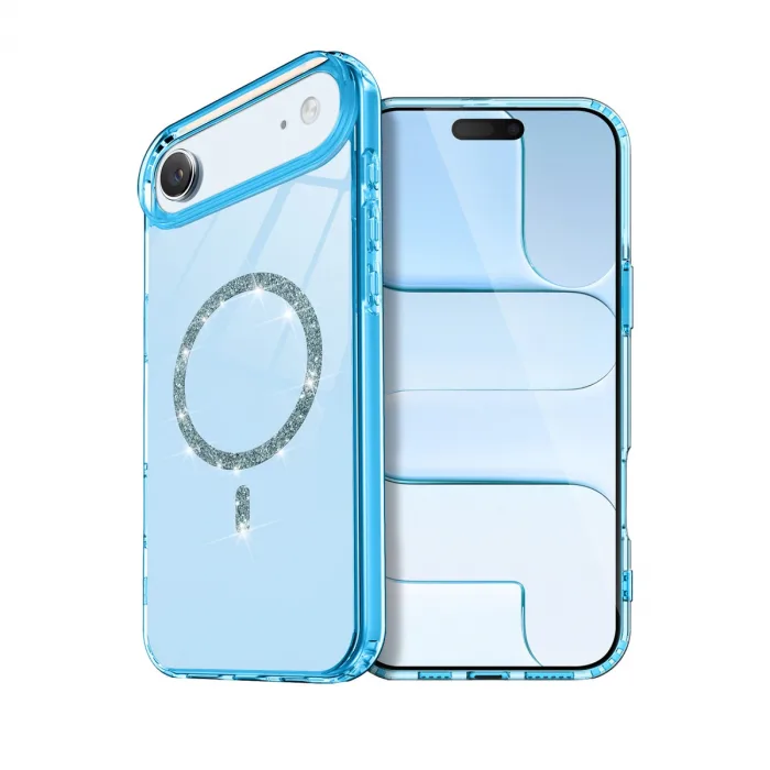 İphone 17 Air Live Diamond Magsafe Kapak - Mavi