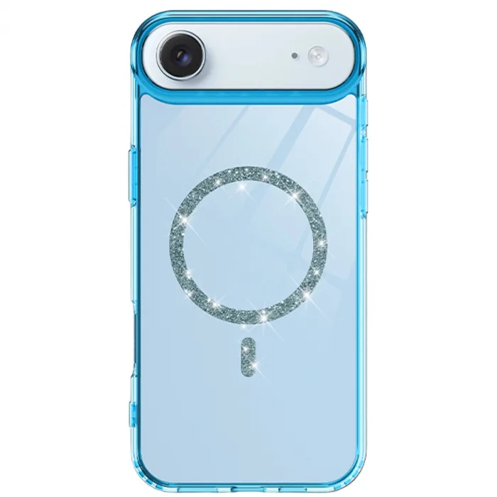 İphone 17 Air Live Diamond Magsafe Kapak - Mavi