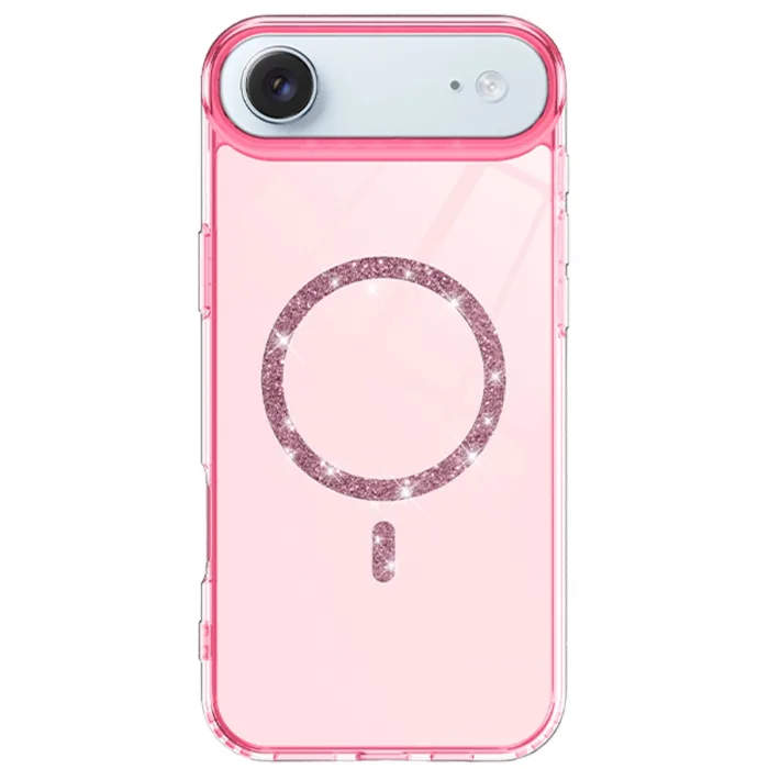 İphone 17 Air Live Diamond Magsafe Kapak - Pembe