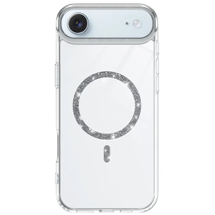 İphone 17 Air Live Diamond Magsafe Kapak - Şeffaf