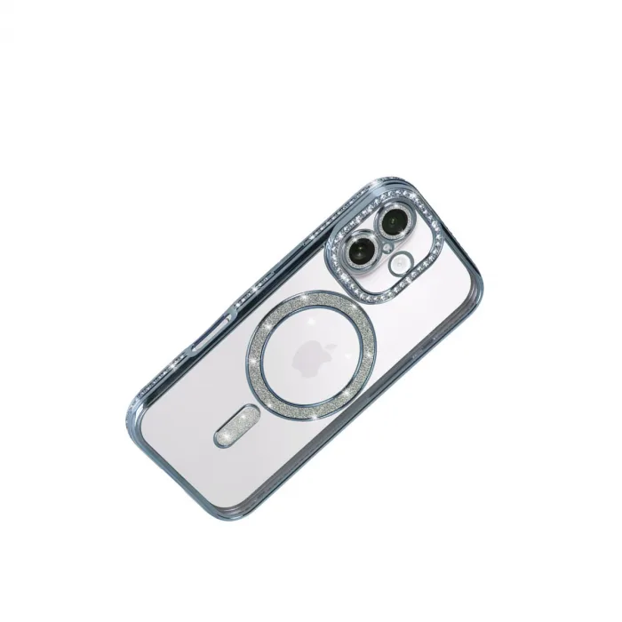 İphone 17 Joke Simli Magneticsafe Kılıf - Mavi