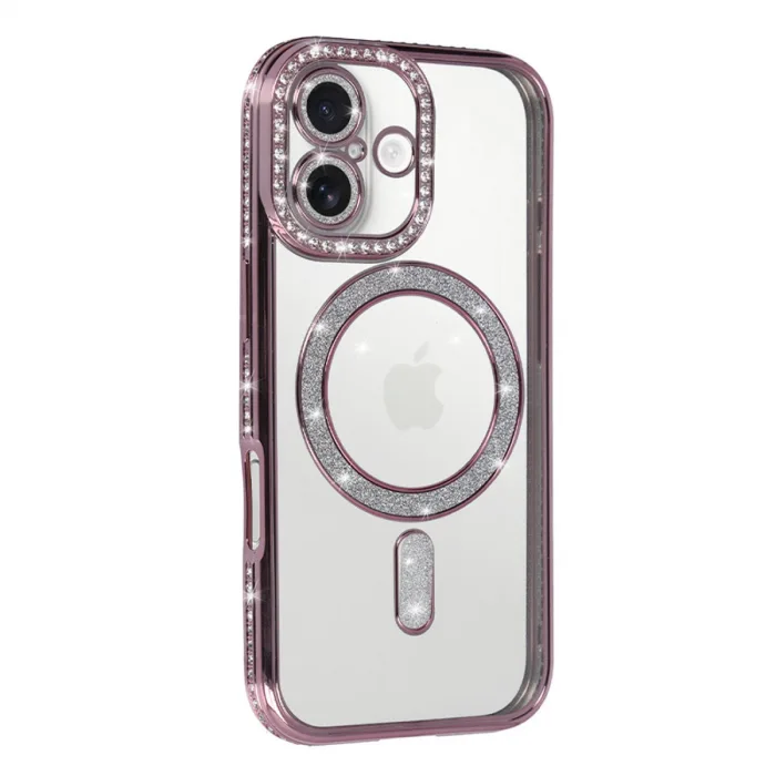 İphone 17 Joke Simli Magneticsafe Kılıf - Pembe