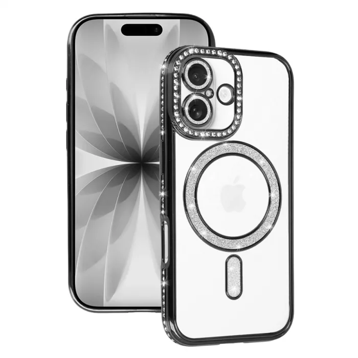 İphone 17 Joke Simli Magneticsafe Kılıf - Siyah