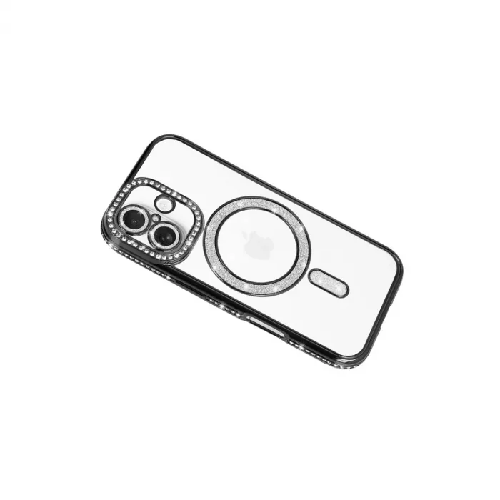 İphone 17 Joke Simli Magneticsafe Kılıf - Siyah