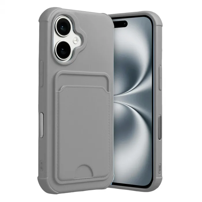 İphone 17 Kelvin Kartvizitli Silikon - Gri
