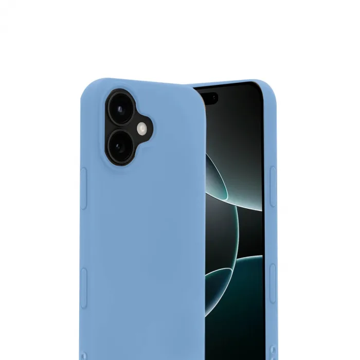 İphone 17 Nano İçi Kadife Silikon - Mavi
