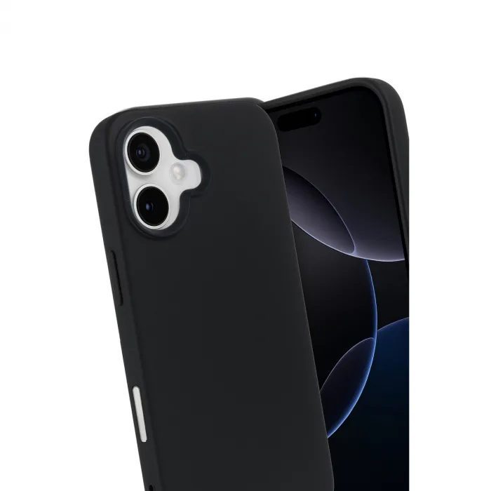 İphone 17 Nano İçi Kadife Silikon - Siyah