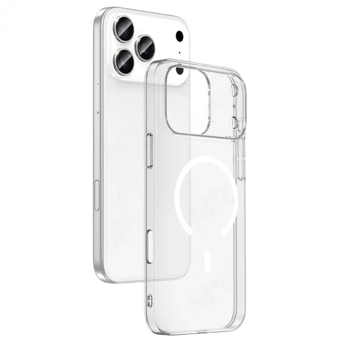 İphone 17 Pro Combo Sert Şeffaf Magsafe Kapak - Şeffaf